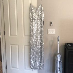 Silver sequin gown